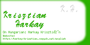 krisztian harkay business card